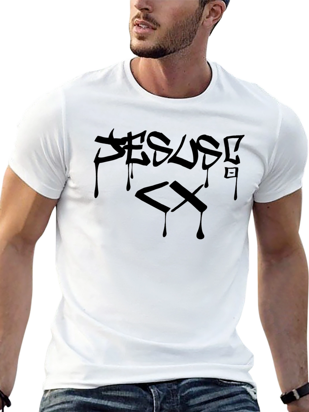 Jesus Cx T-Shirt - Graffiti Drip Design
