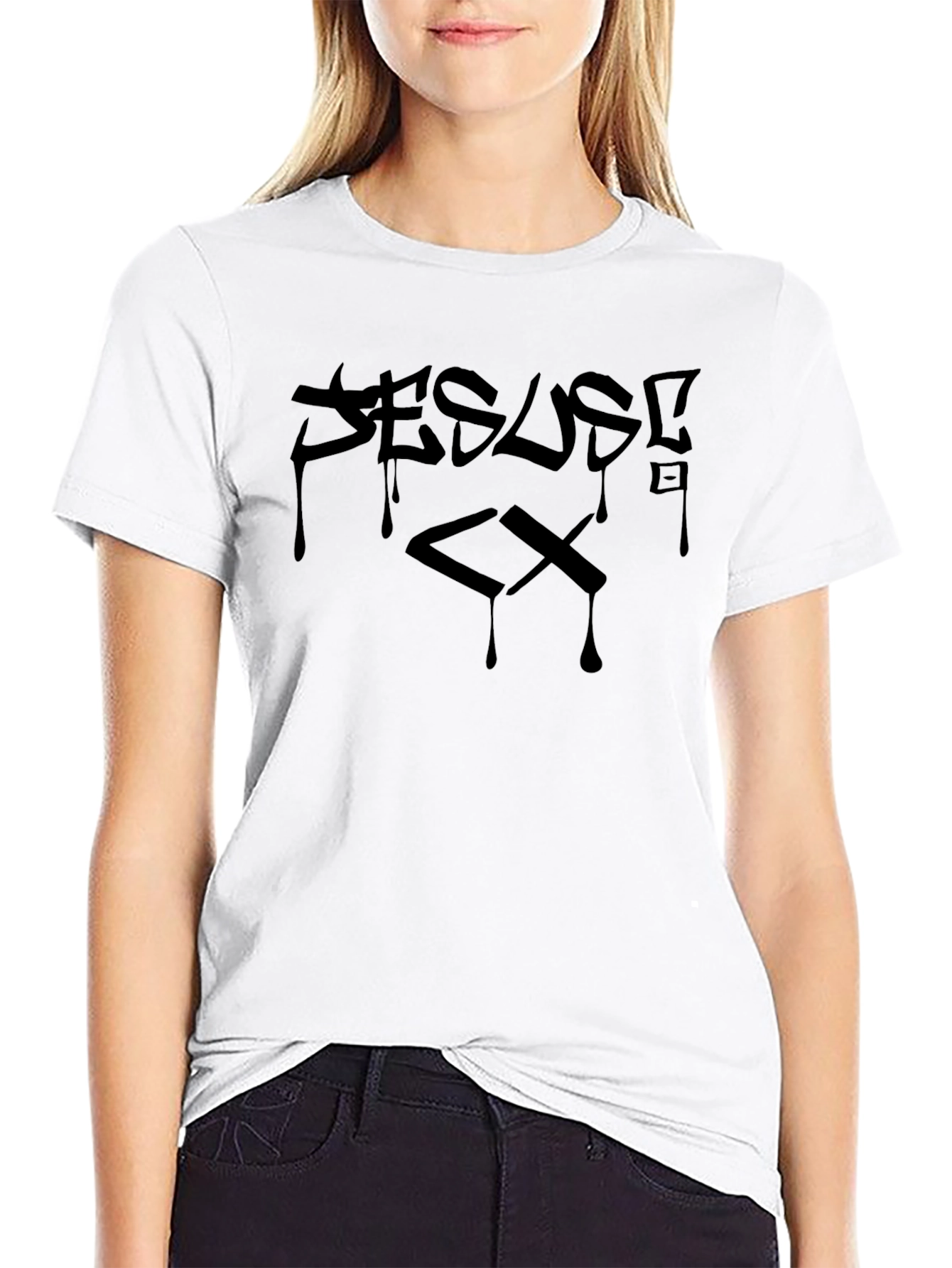 Jesus Cx T-Shirt - Graffiti Drip Design