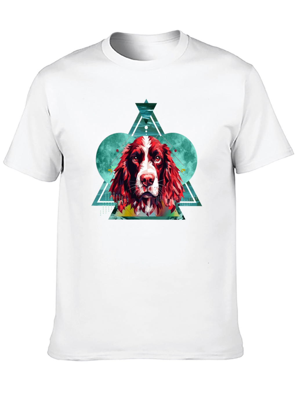Dog Graphic Print Mens Black T-Shirt