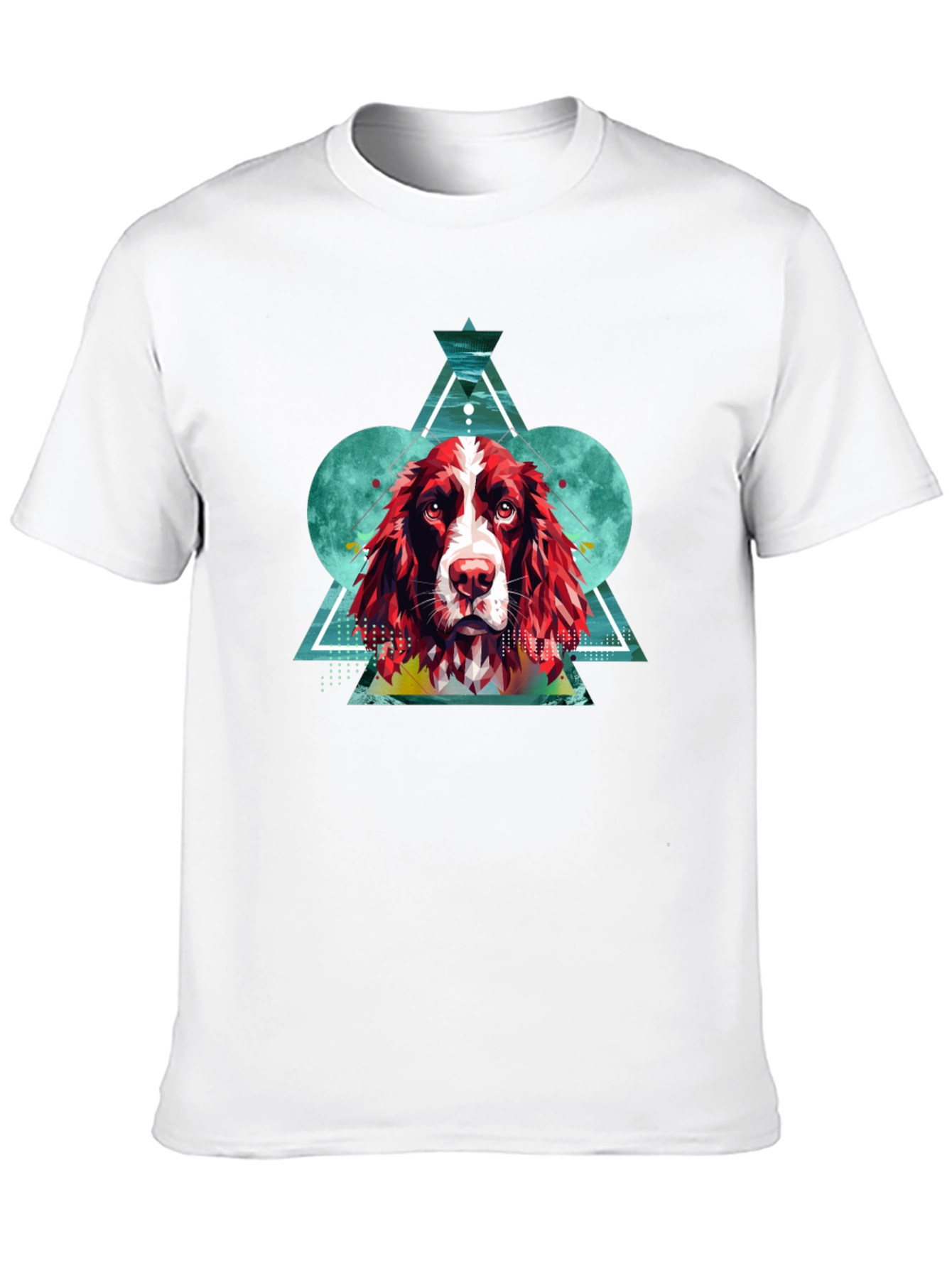 Dog Graphic Print Mens Black T-Shirt