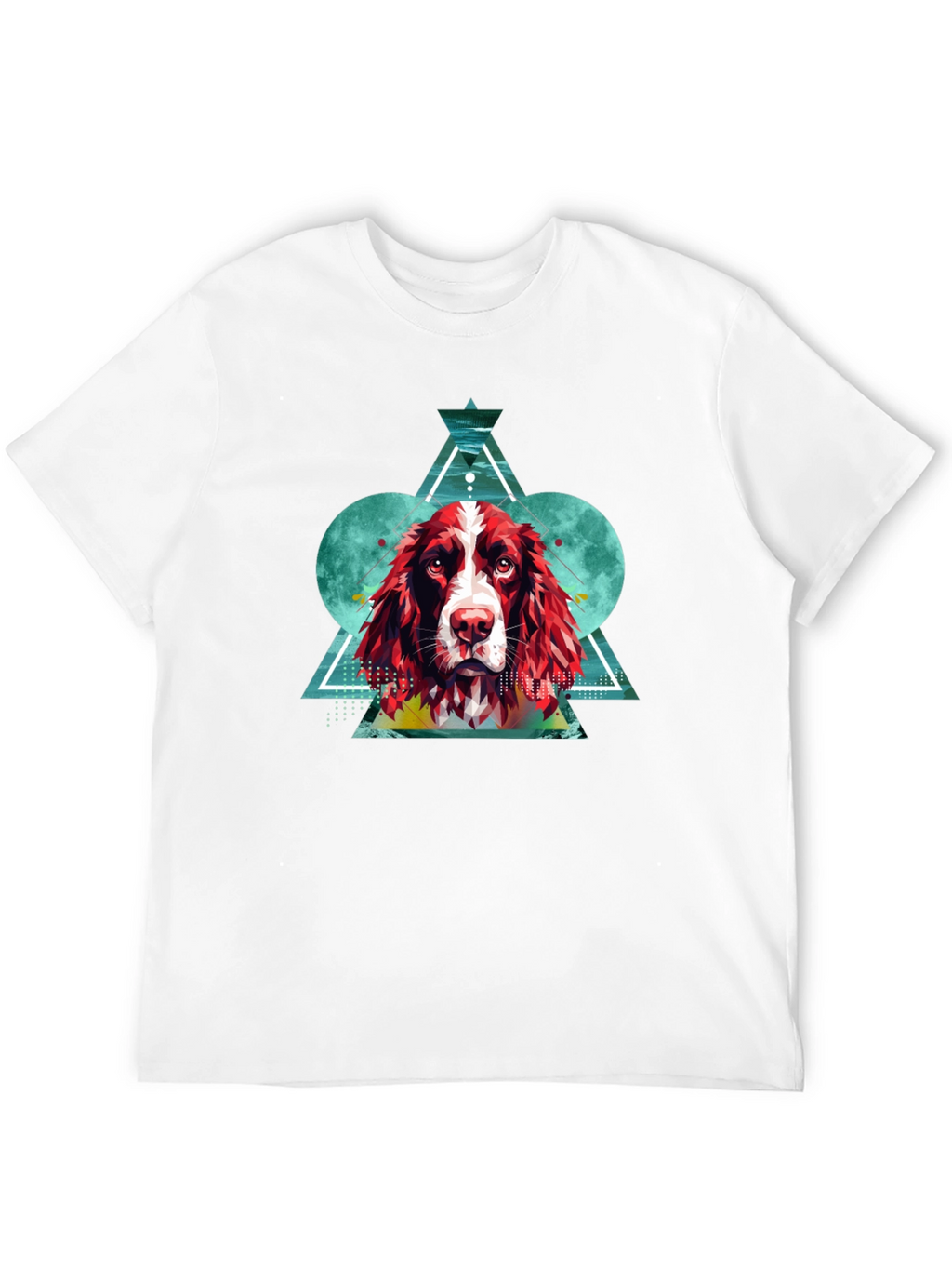 Dog Graphic Print Mens Black T-Shirt