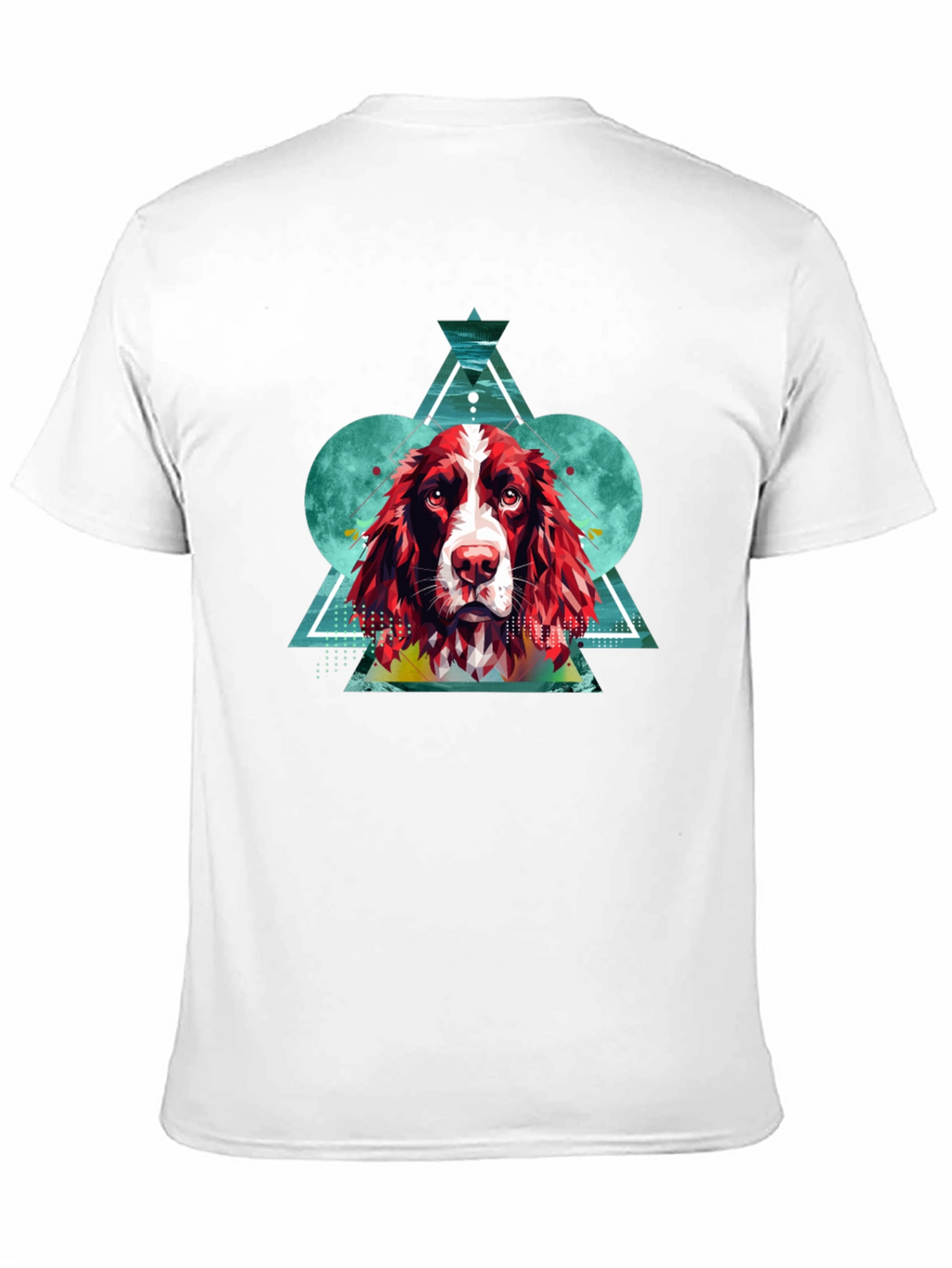 Dog Graphic Print Mens Black T-Shirt