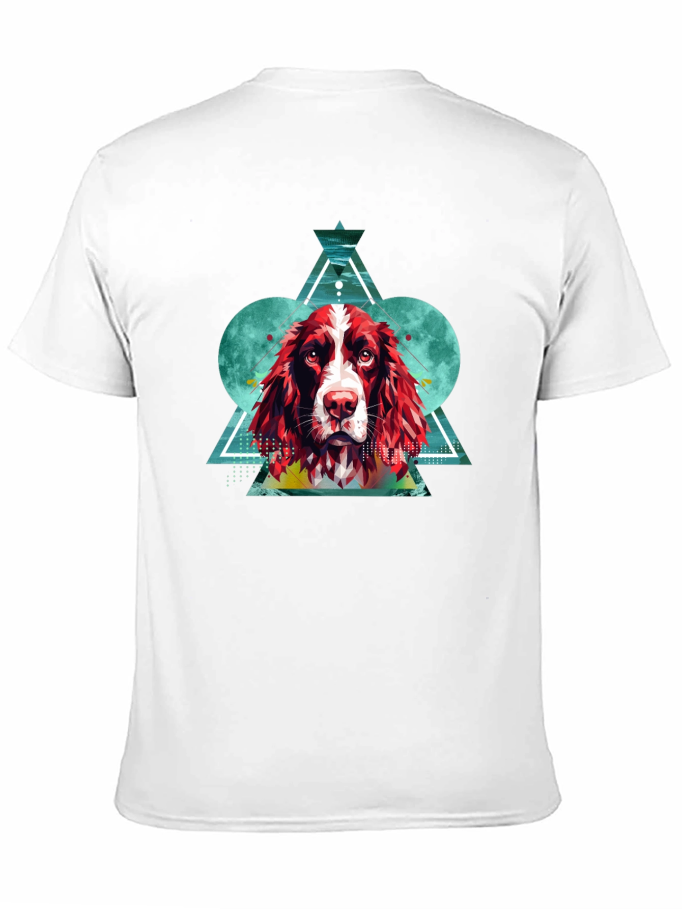 Dog Graphic Print Mens Black T-Shirt
