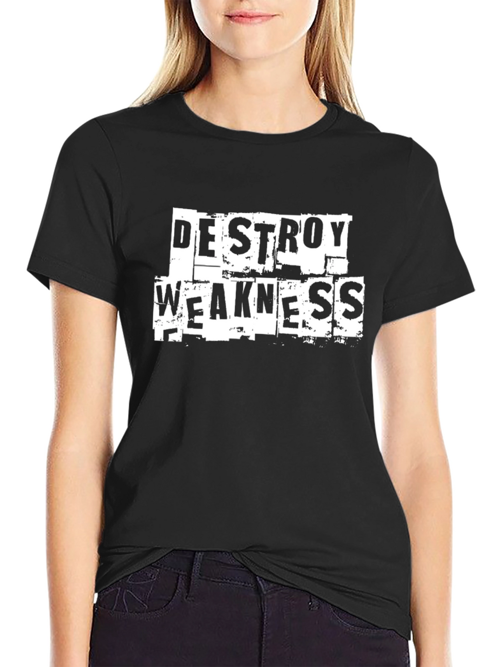 Destroy Weakness Graphic Tee - Black