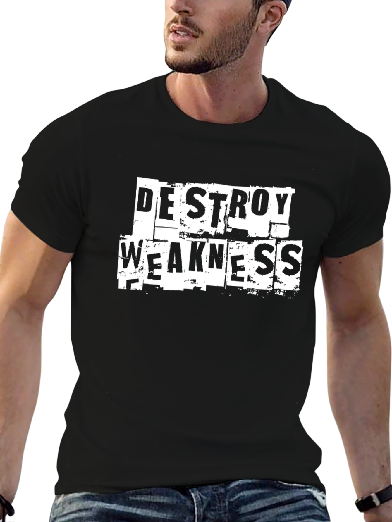 Destroy Weakness Graphic Tee - Black