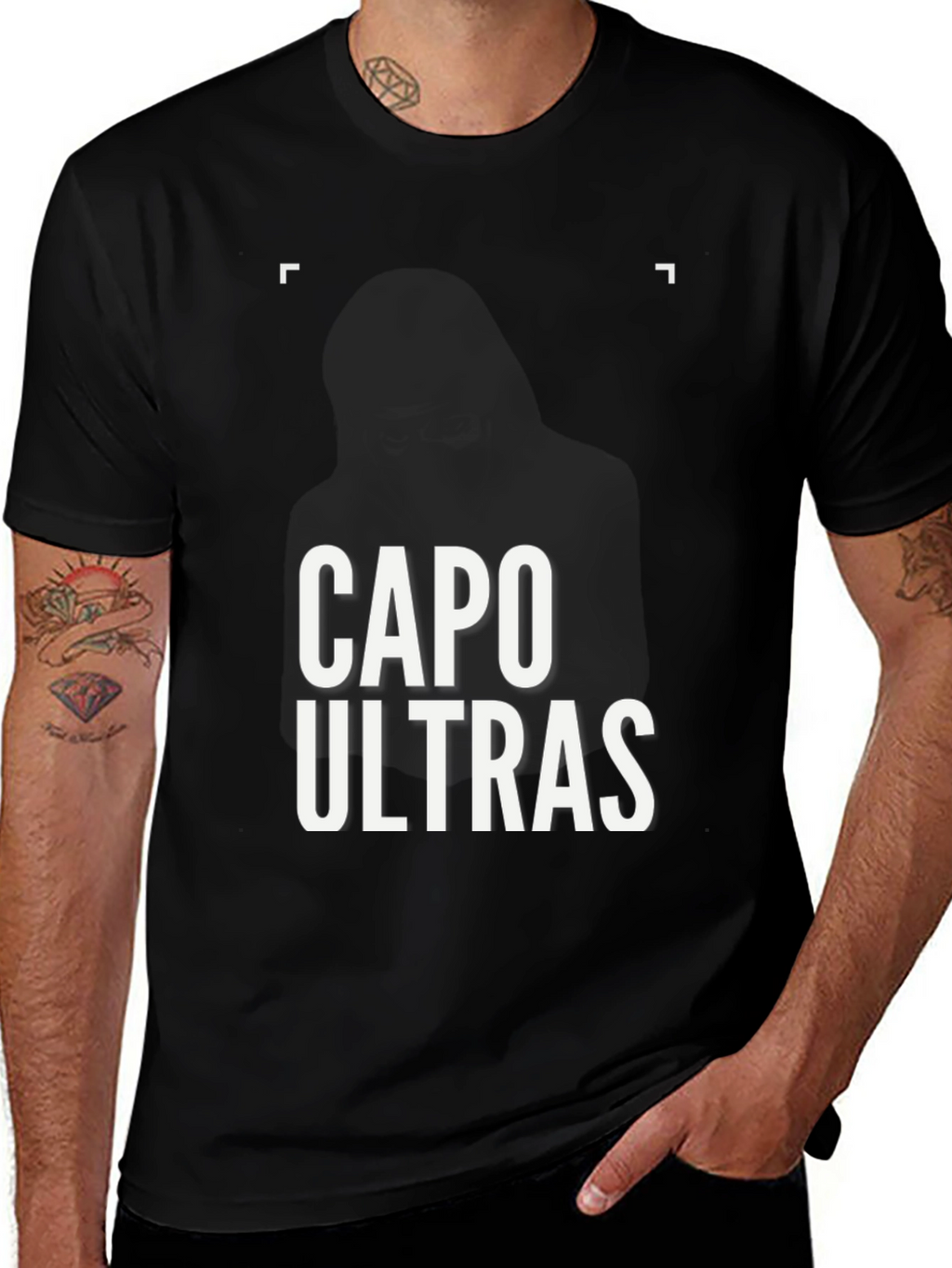 Capo Ultras Black Graphic T-Shirt