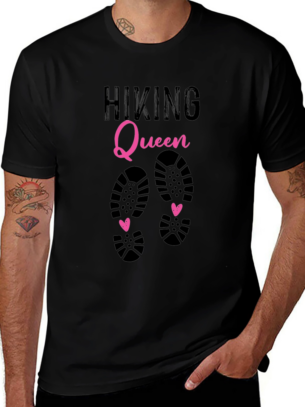 Hiking Queen Graphic T-Shirt - Black