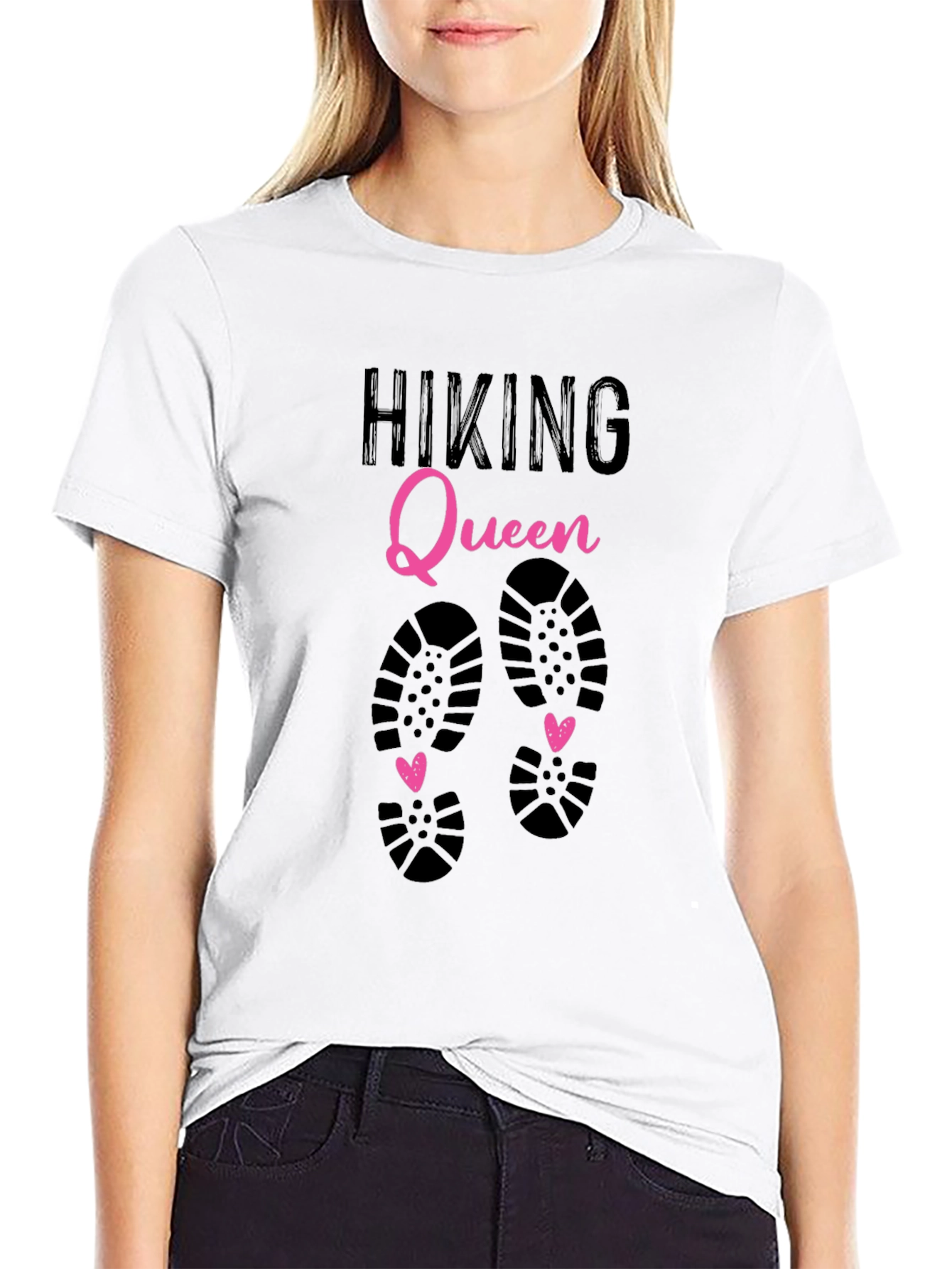 Hiking Queen Graphic T-Shirt - Black
