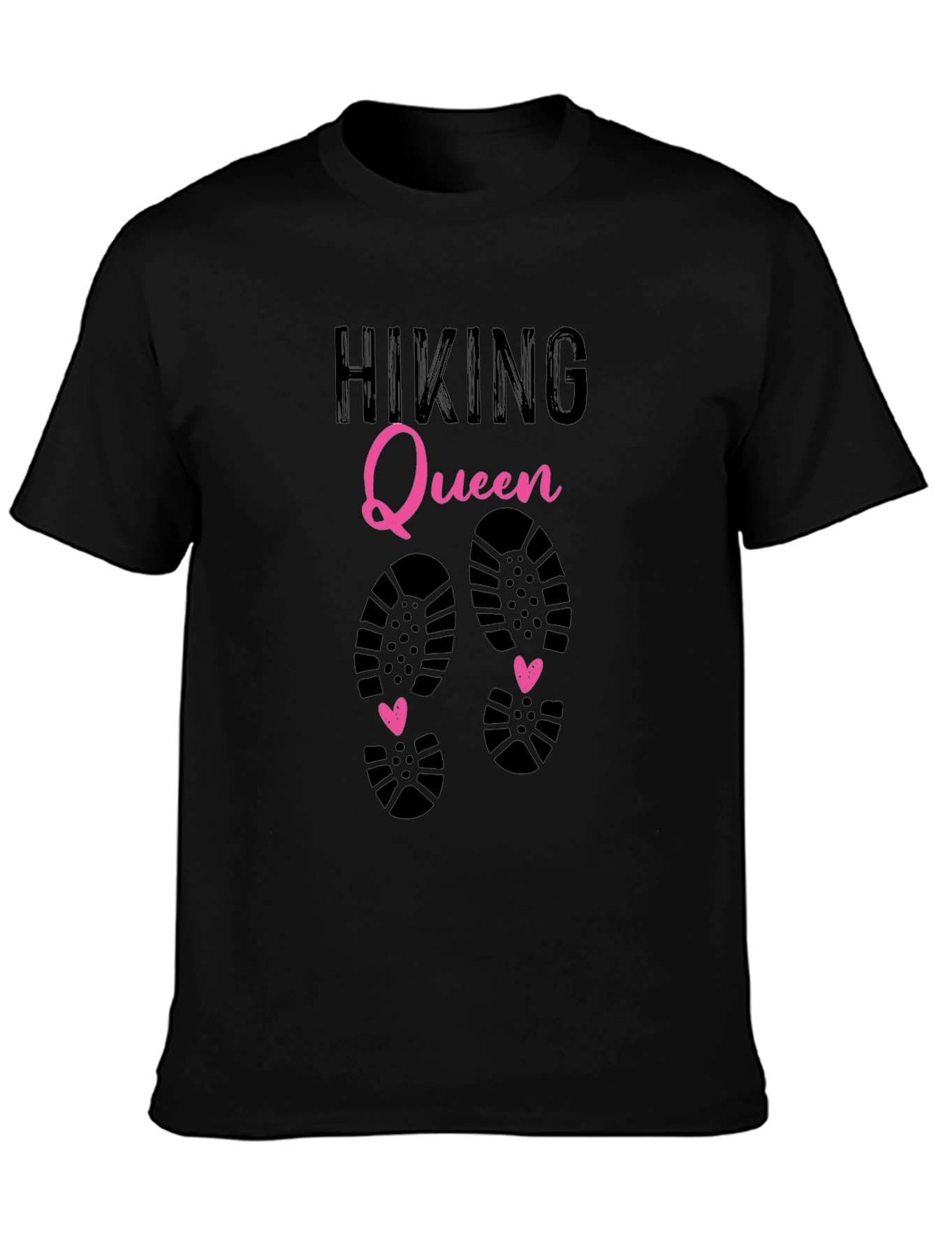 Hiking Queen Graphic T-Shirt - Black