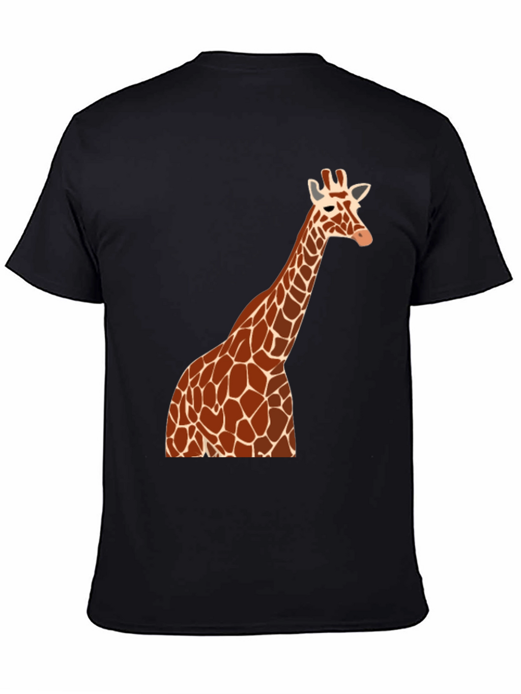 Giraffe Graphic Tee - Black Cotton Blend