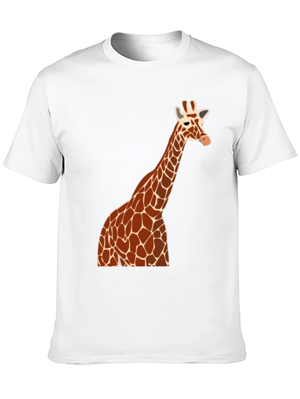 Giraffe Graphic Tee - Black Cotton Blend