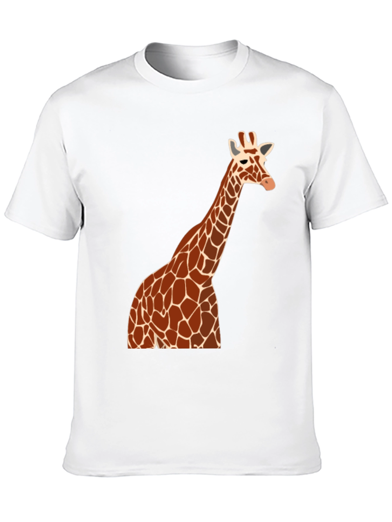 Giraffe Graphic Tee - Black Cotton Blend