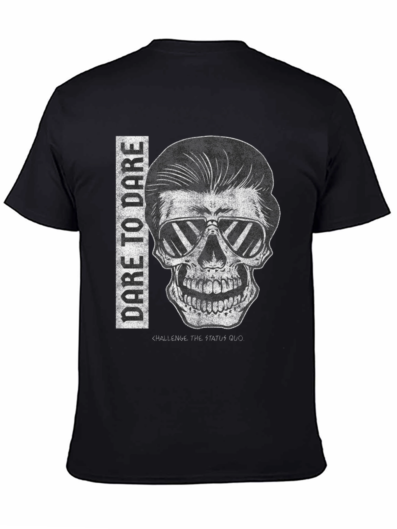 Dare to Dare Skull Graphic Tee - Black