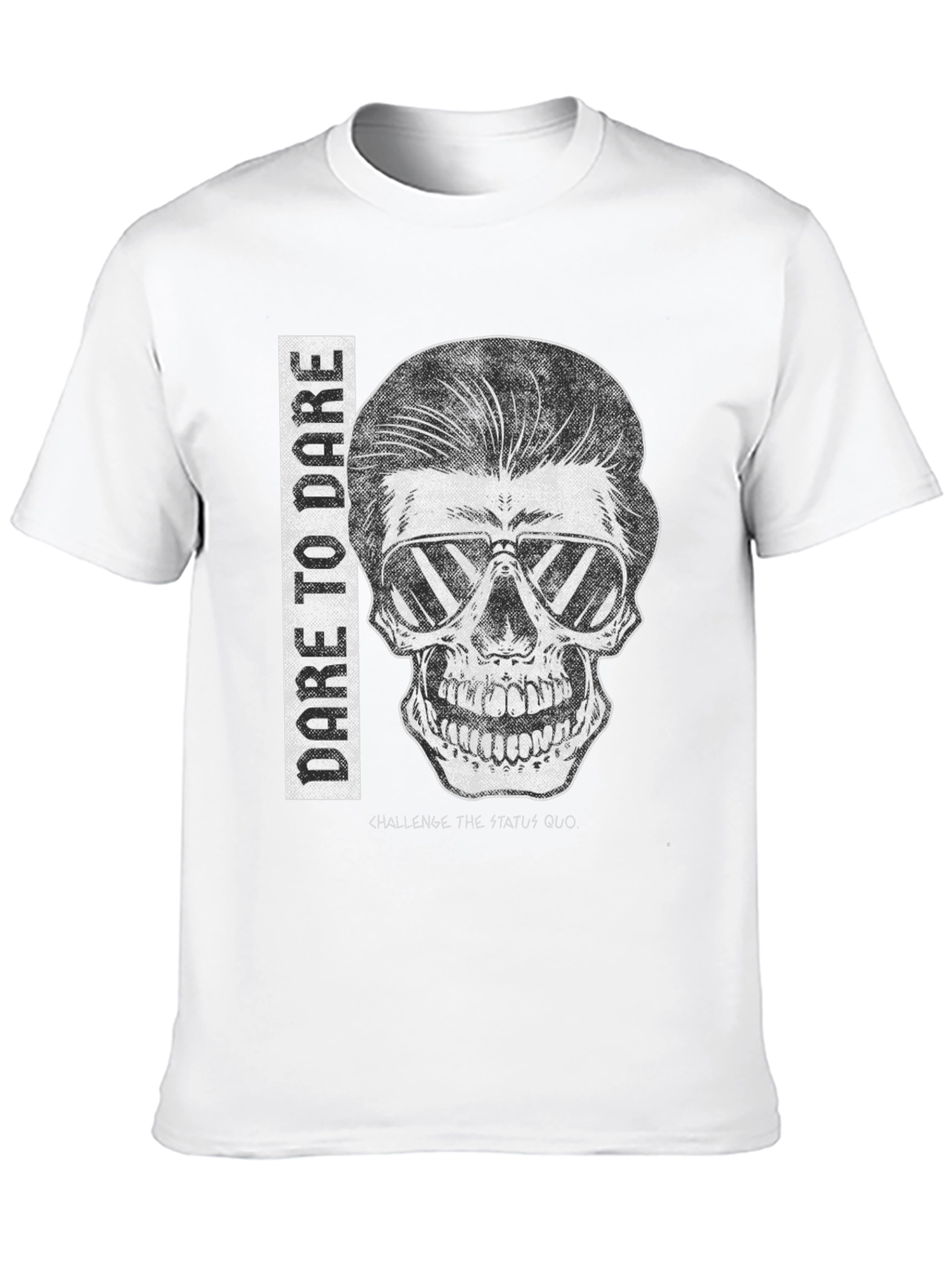 Dare to Dare Skull Graphic Tee - Black