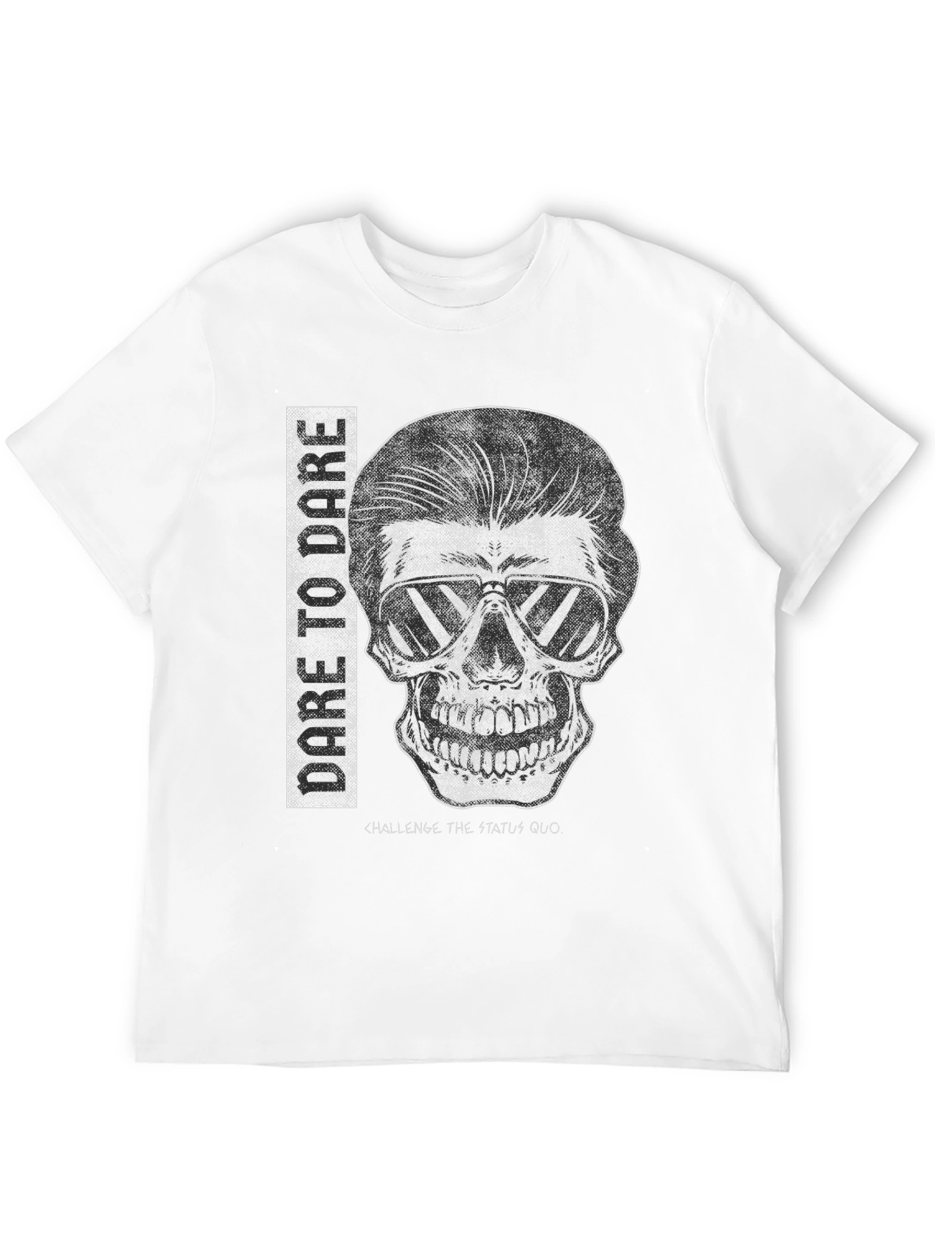 Dare to Dare Skull Graphic Tee - Black