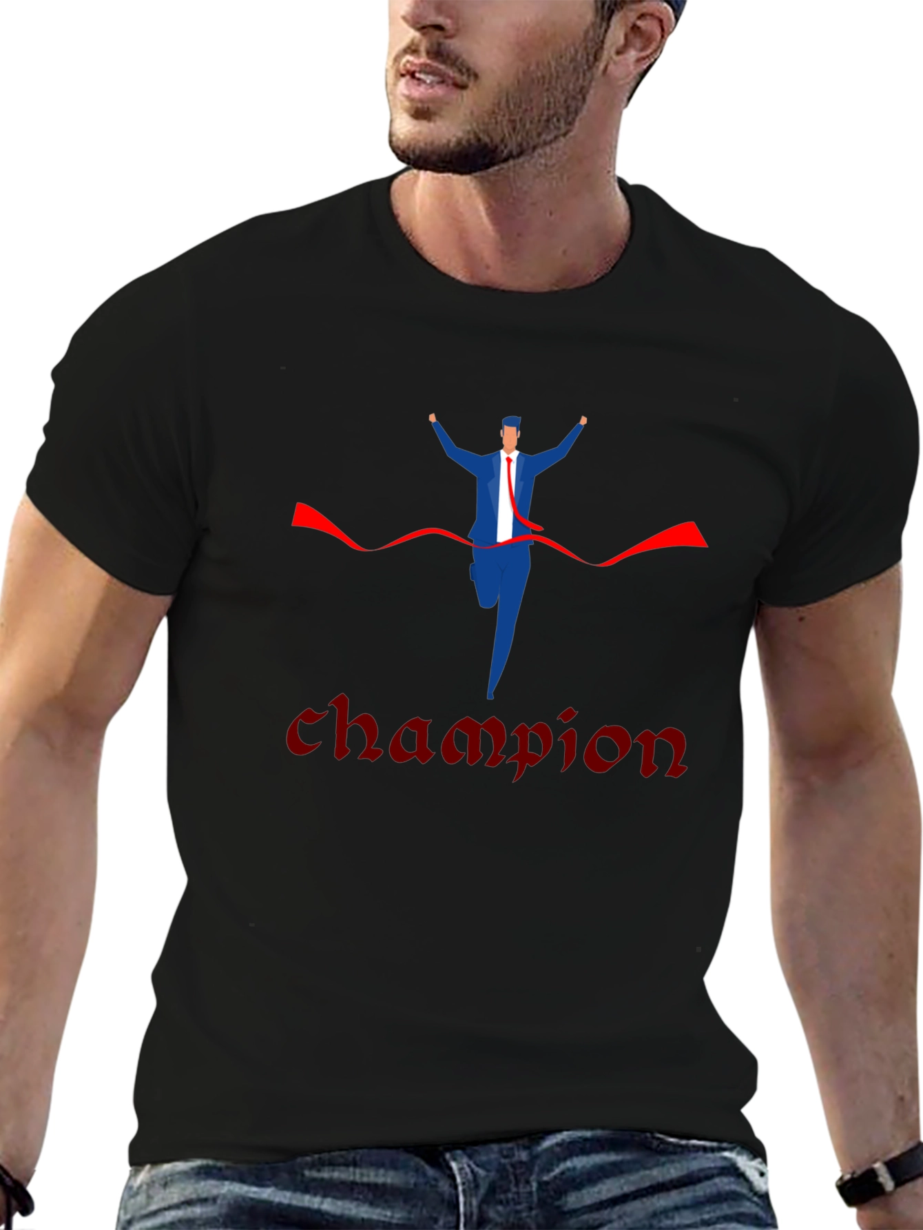 Champion Winner T-Shirt - Business Suit Design