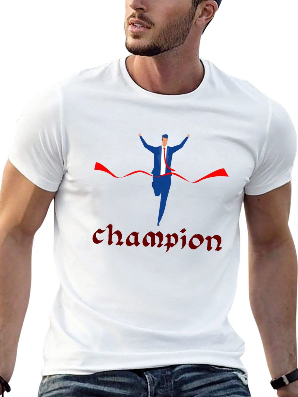 Champion Winner T-Shirt - Business Suit Design