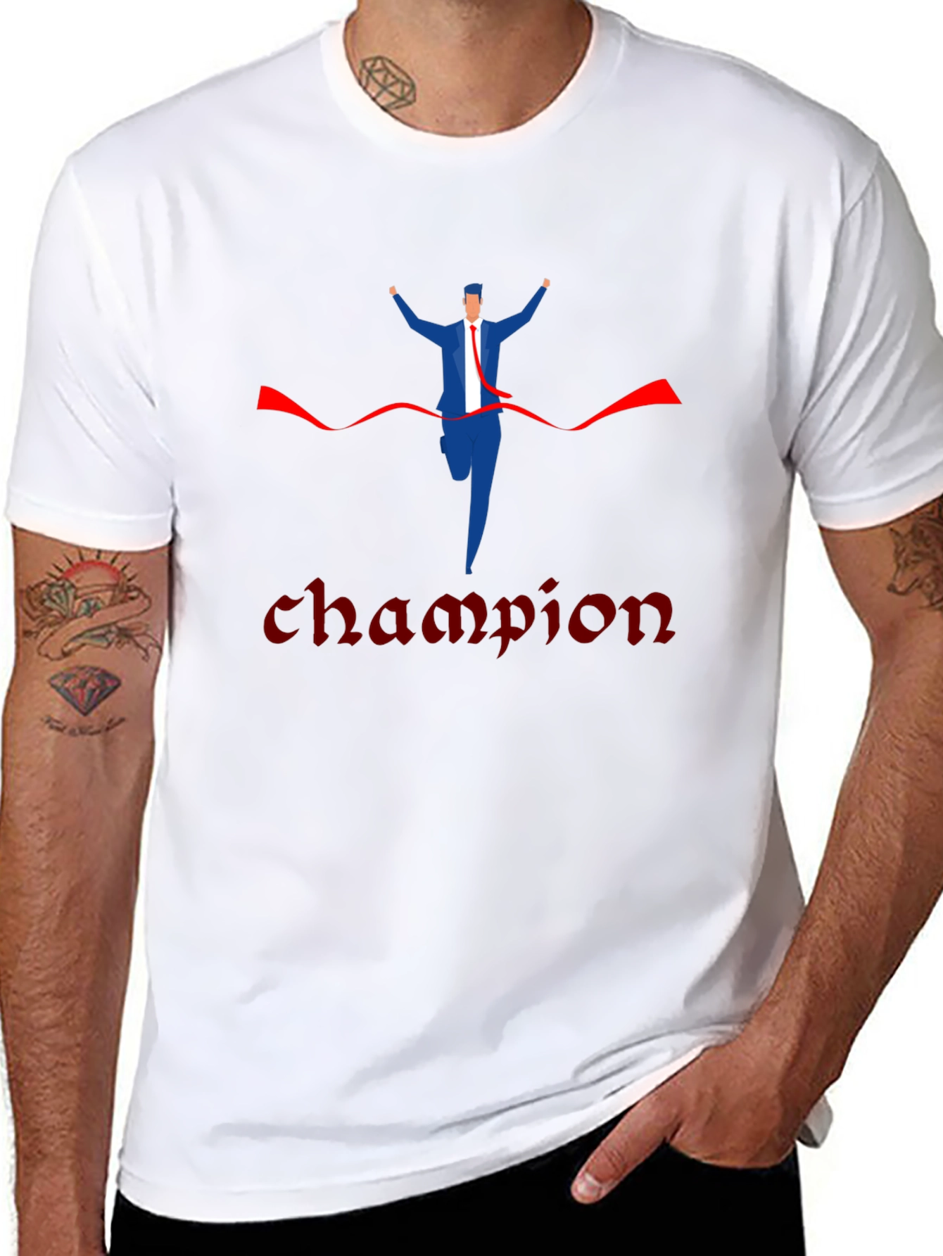 Champion Winner T-Shirt - Business Suit Design