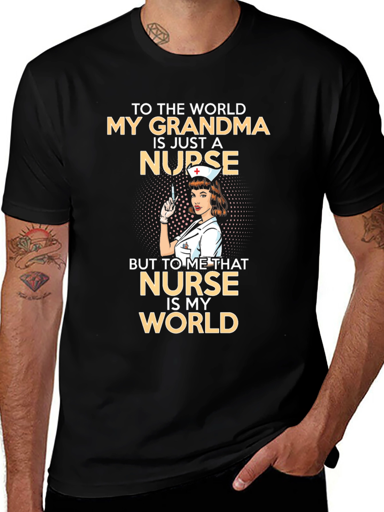 Grandma Nurse T-Shirt: My Grandma Is My World!