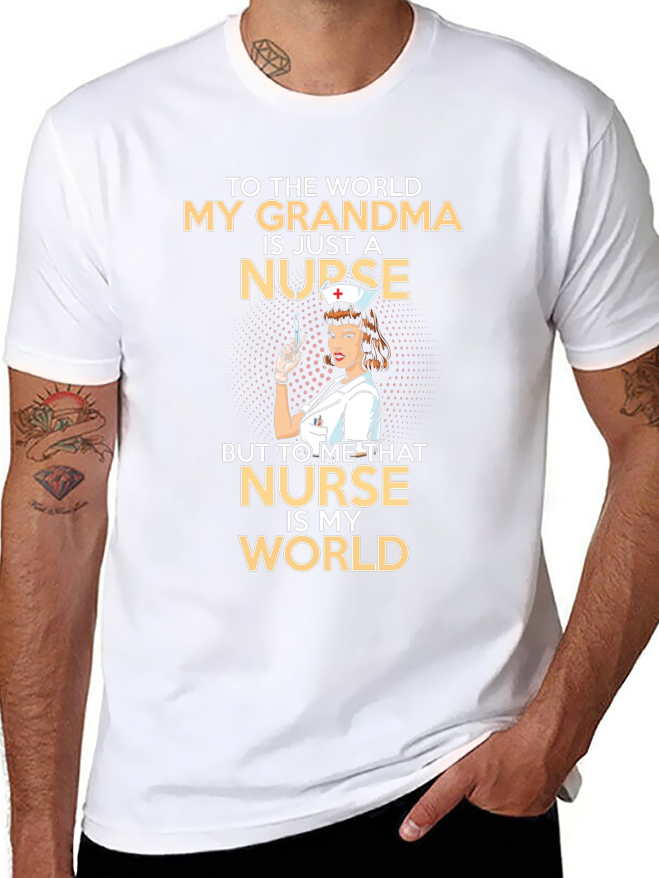 Grandma Nurse T-Shirt: My Grandma Is My World!