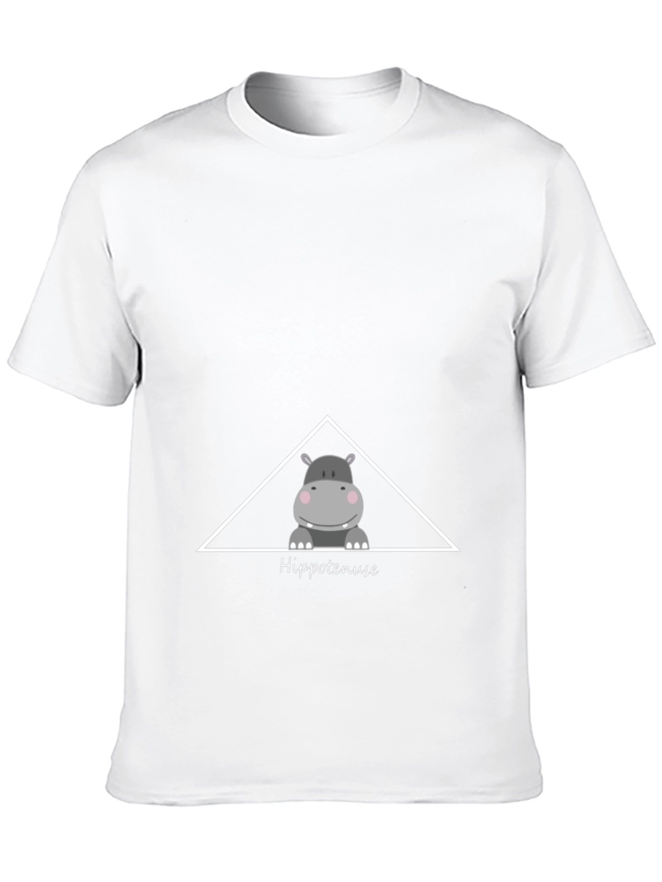 Hippo-tenuse T-Shirt - Funny Math Pun Graphic Tee
