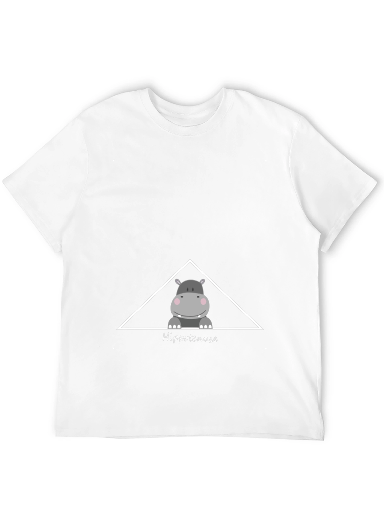 Hippo-tenuse T-Shirt - Funny Math Pun Graphic Tee