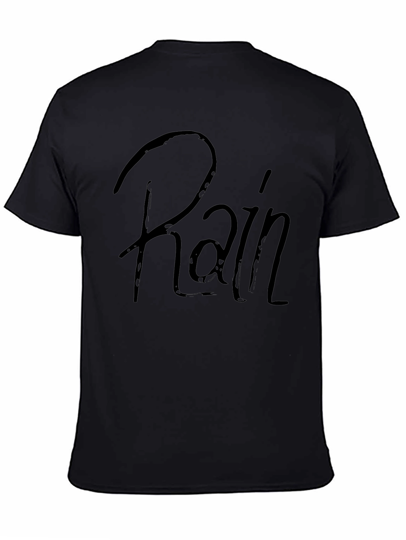 Rain Graphic Tee - Stylish Black T-Shirt