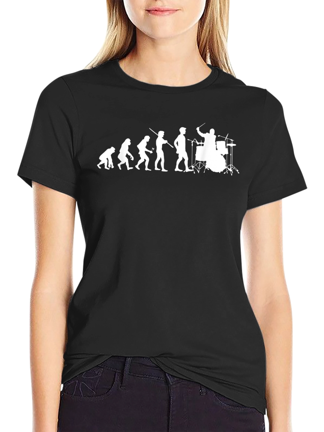 Drummer Evolution T-Shirt - Musician Humor