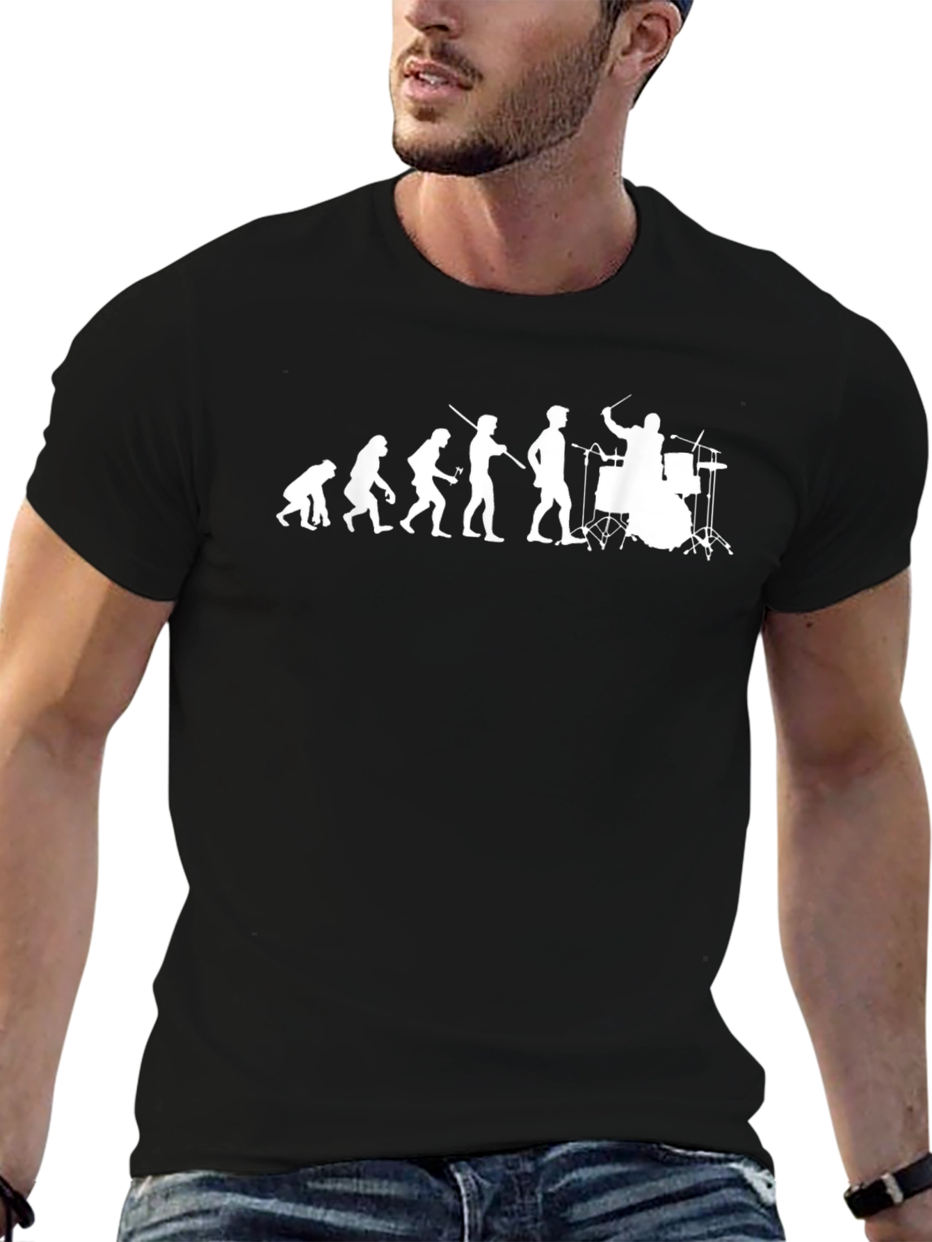 Drummer Evolution T-Shirt - Musician Humor