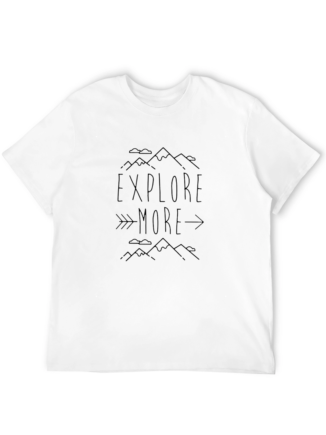 Explore More Graphic Tee - Black Cotton T-Shirt