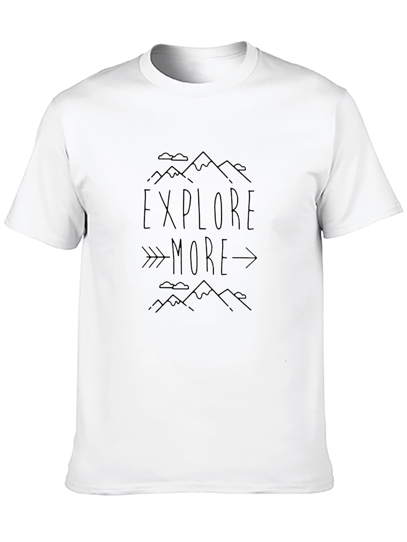 Explore More Graphic Tee - Black Cotton T-Shirt