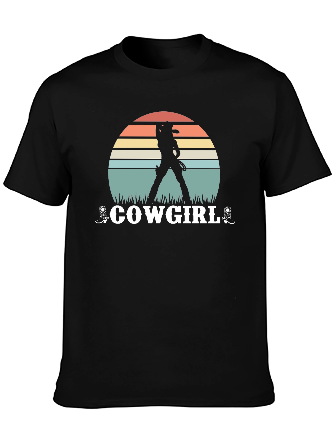 Cowgirl Sunset Graphic Tee - Western Style