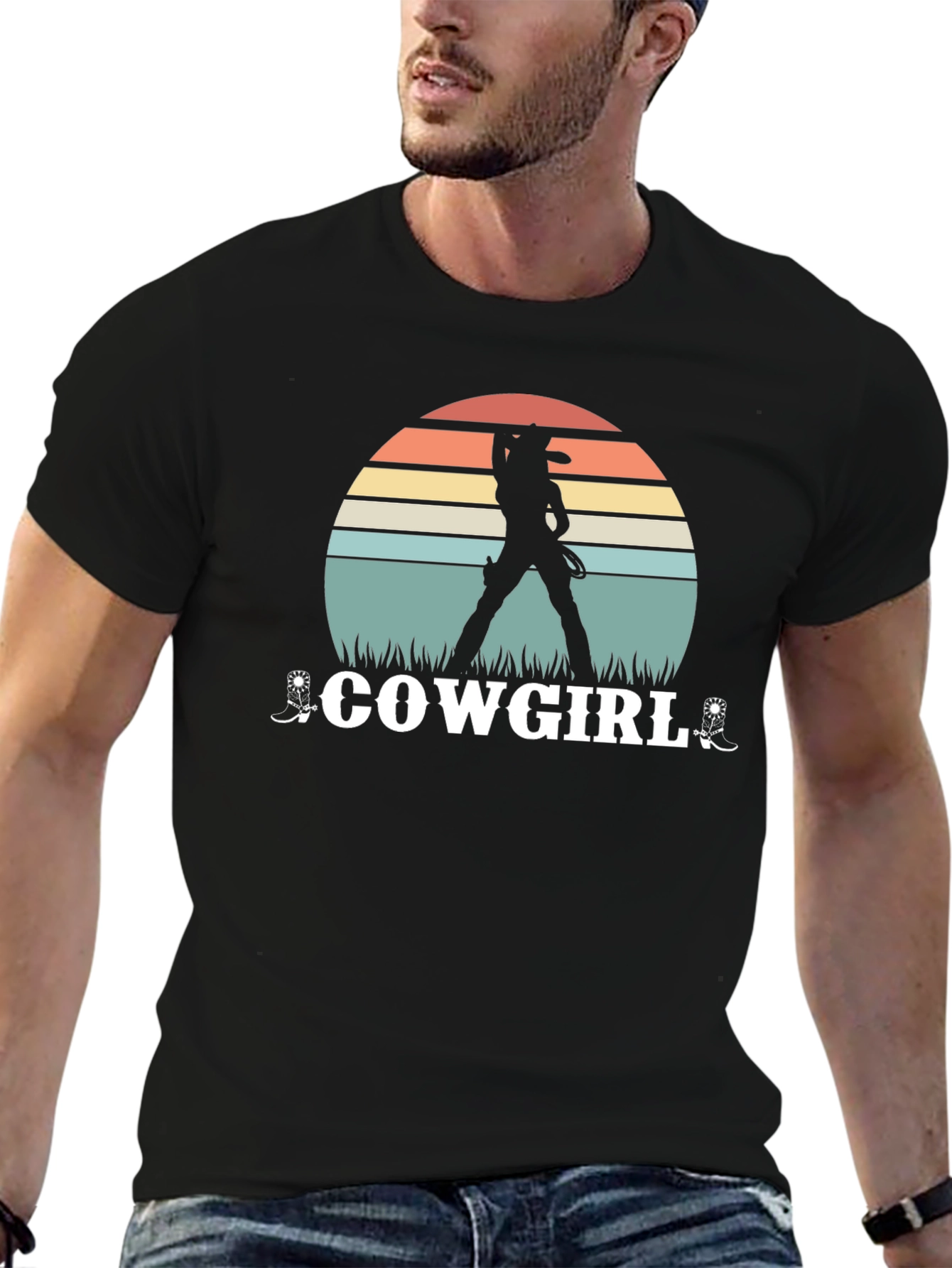 Cowgirl Sunset Graphic Tee - Western Style