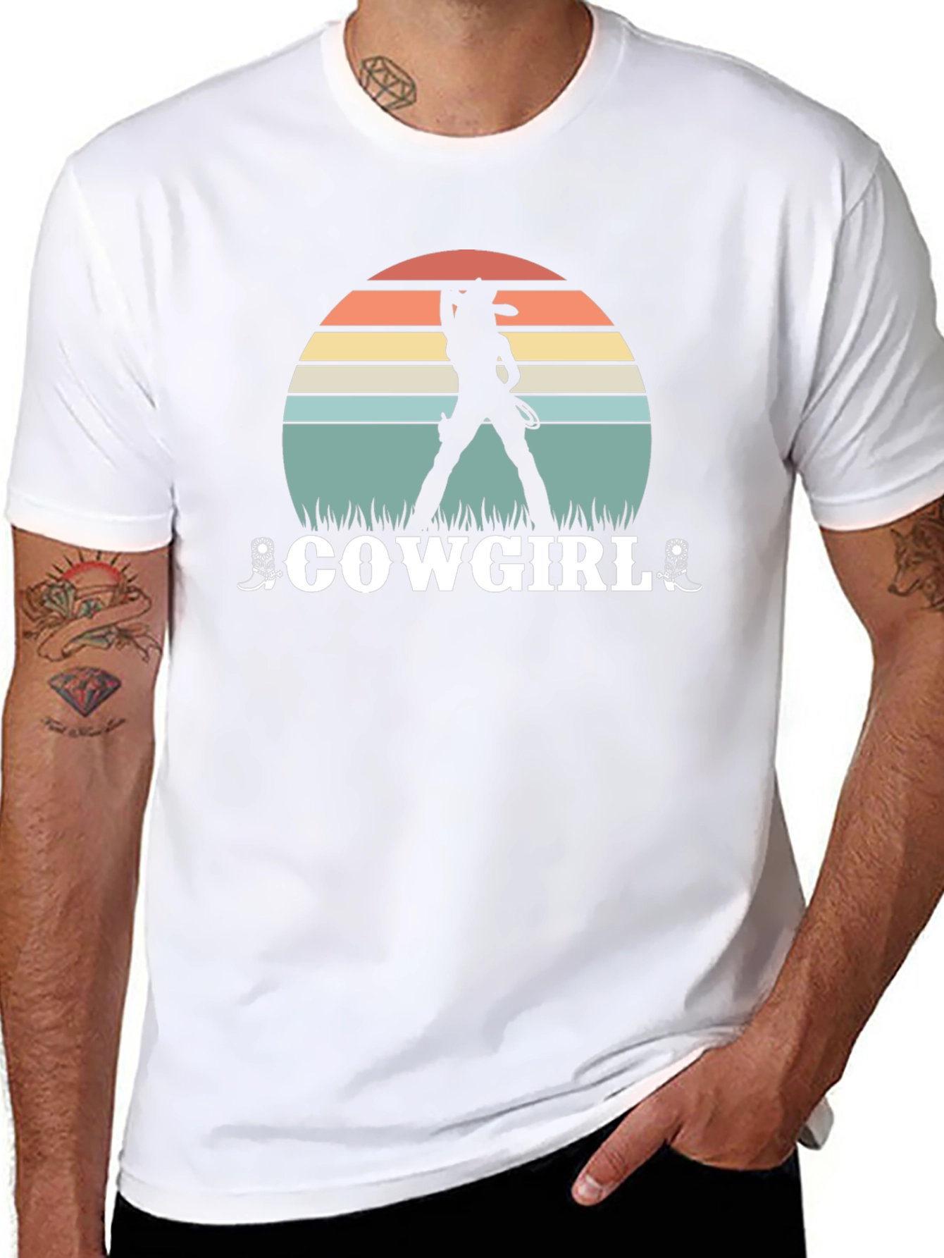 Cowgirl Sunset Graphic Tee - Western Style
