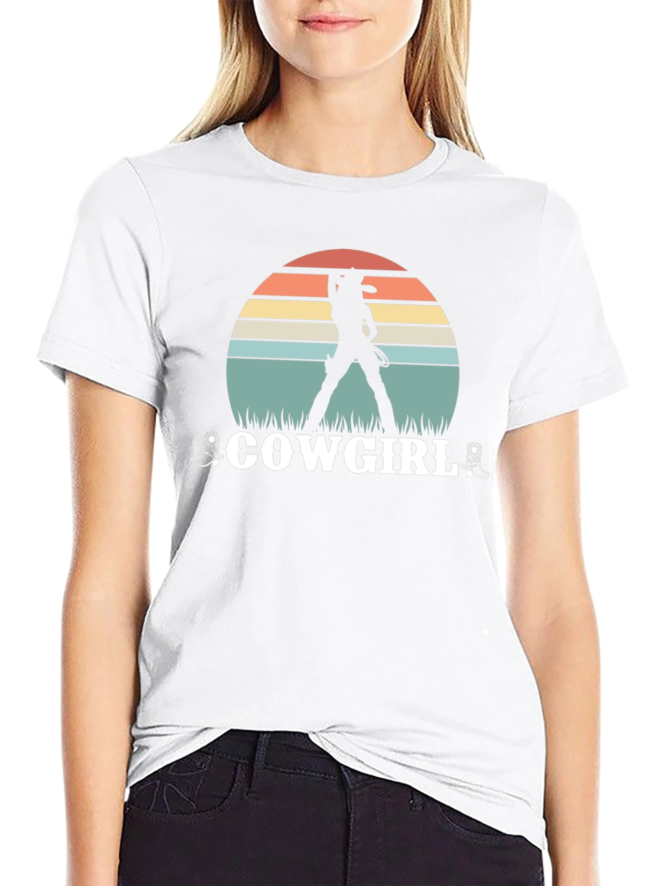 Cowgirl Sunset Graphic Tee - Western Style