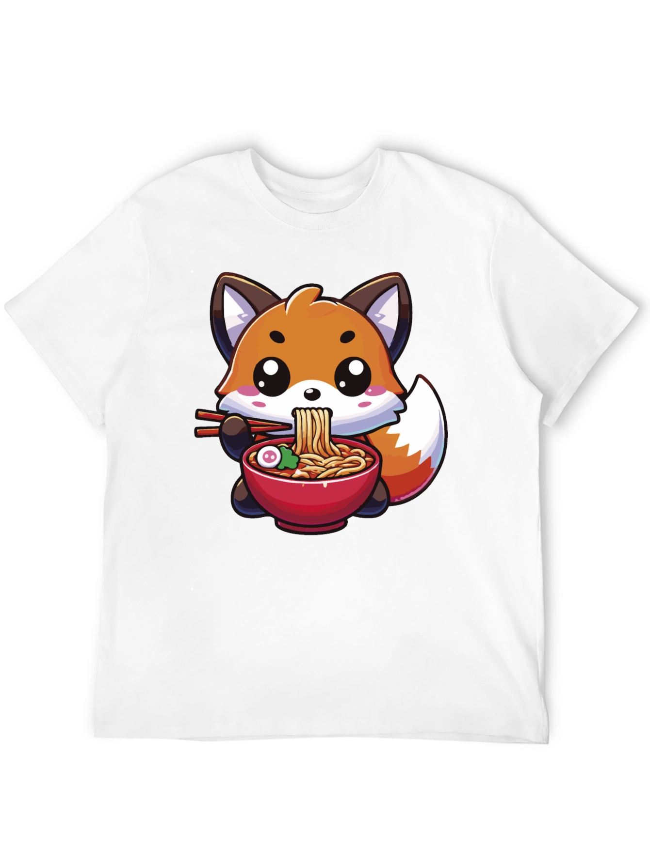 Cute Fox Ramen T-Shirt - Kawaii Anime Style