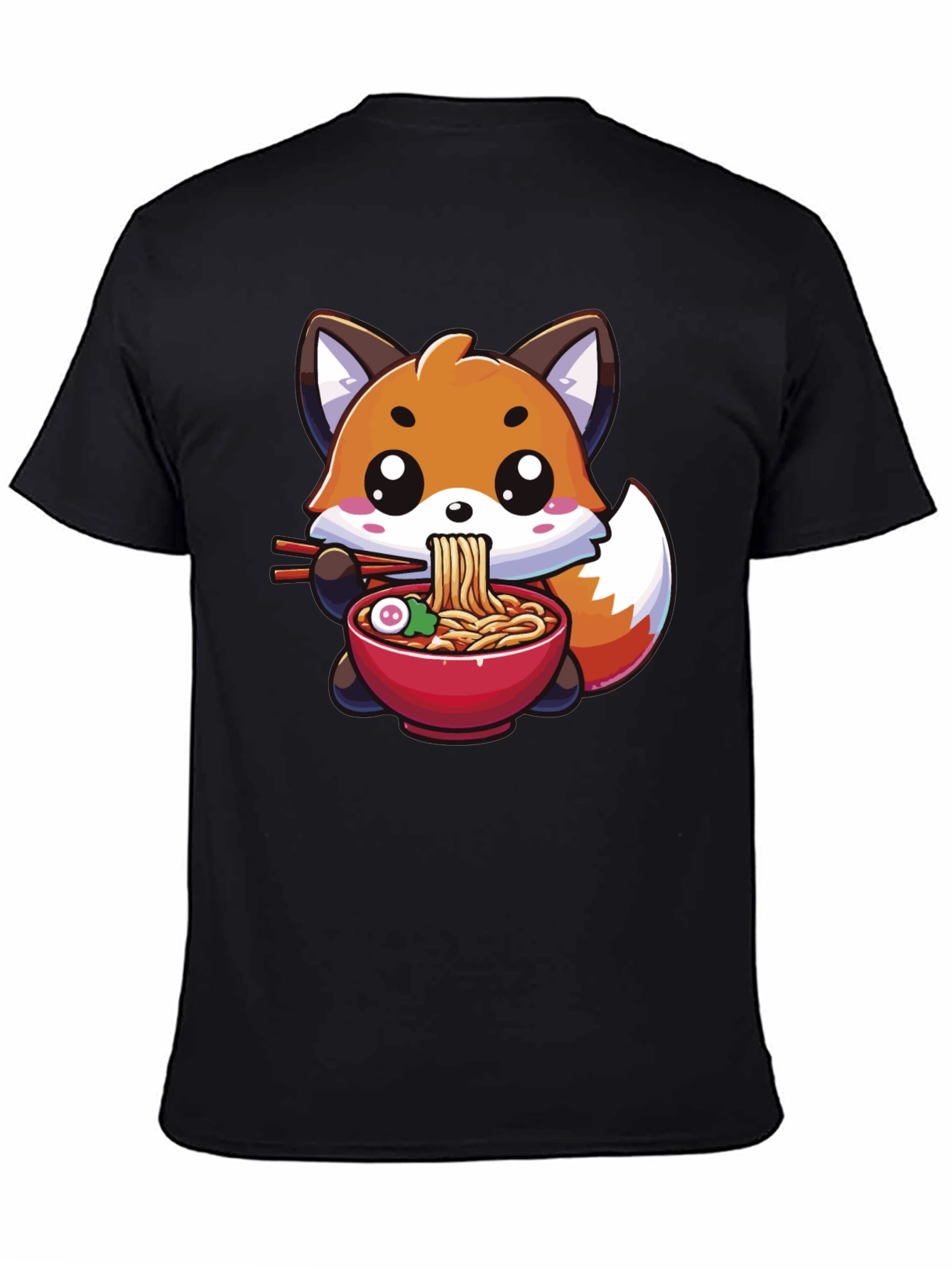 Cute Fox Ramen T-Shirt - Kawaii Anime Style