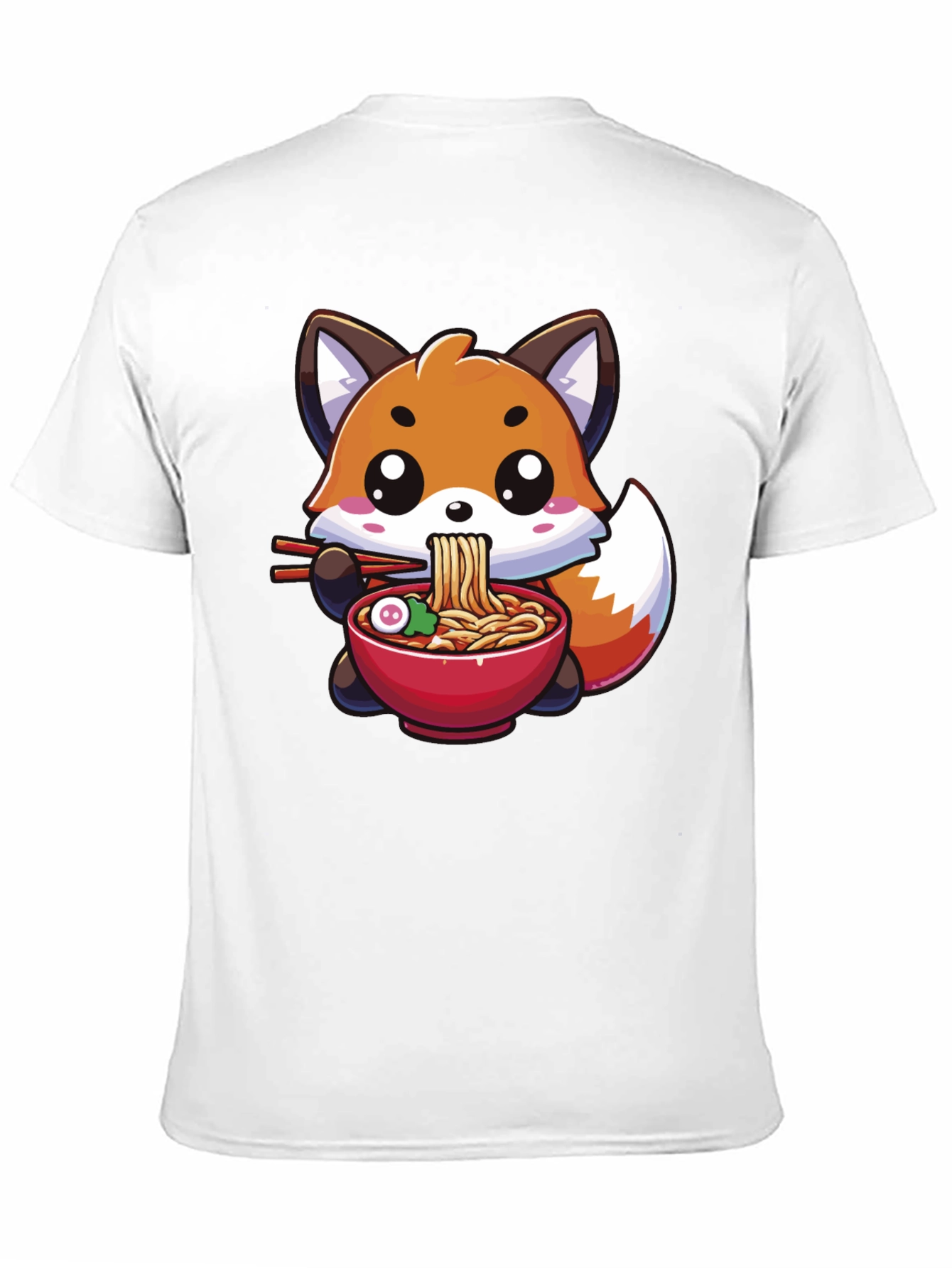 Cute Fox Ramen T-Shirt - Kawaii Anime Style