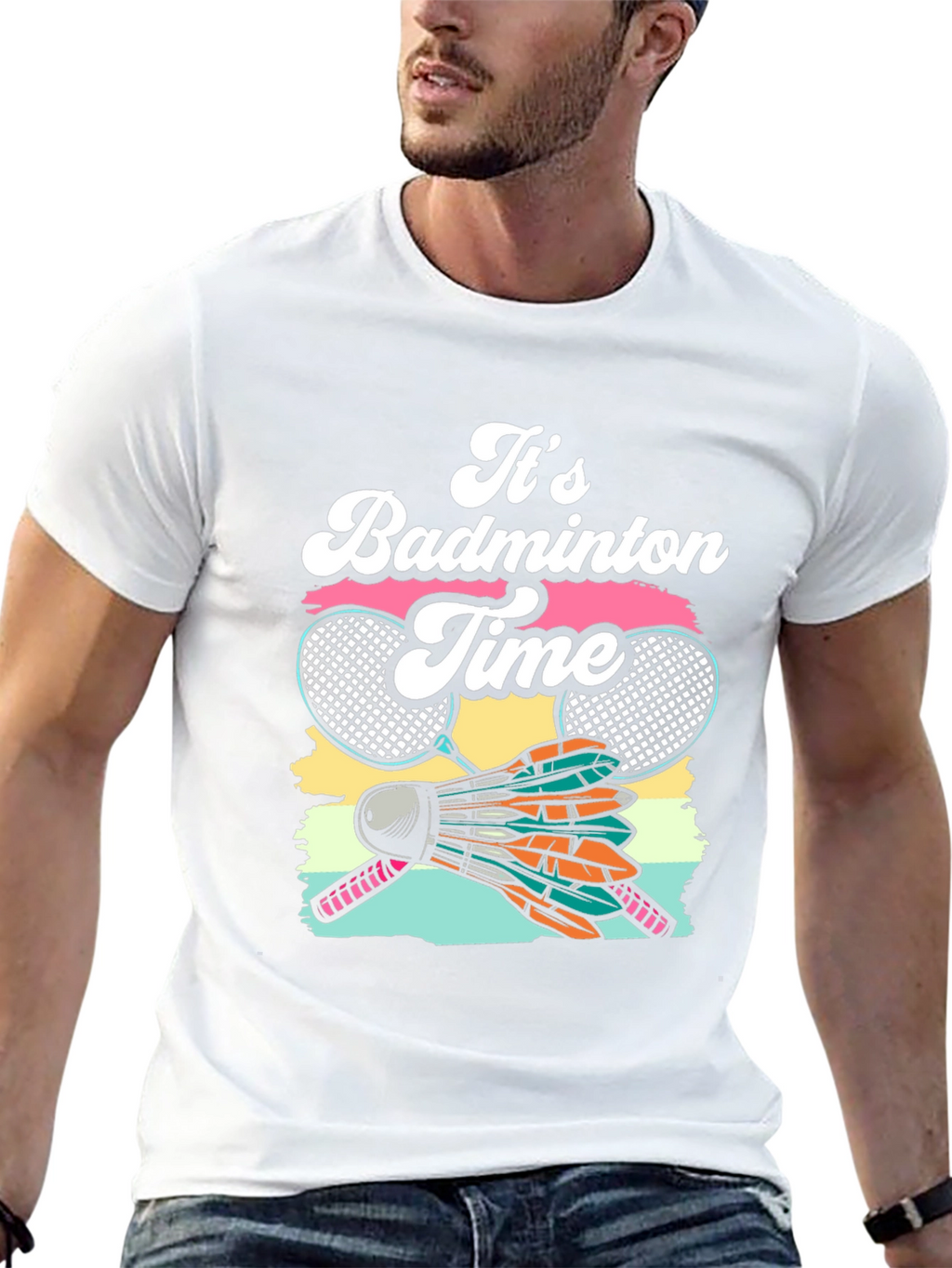 Its Badminton Time Graphic T-Shirt