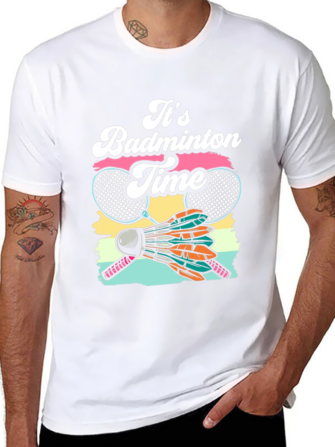 Its Badminton Time Graphic T-Shirt