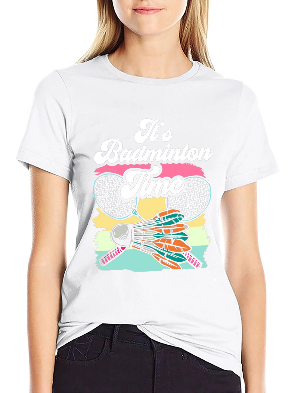 Its Badminton Time Graphic T-Shirt