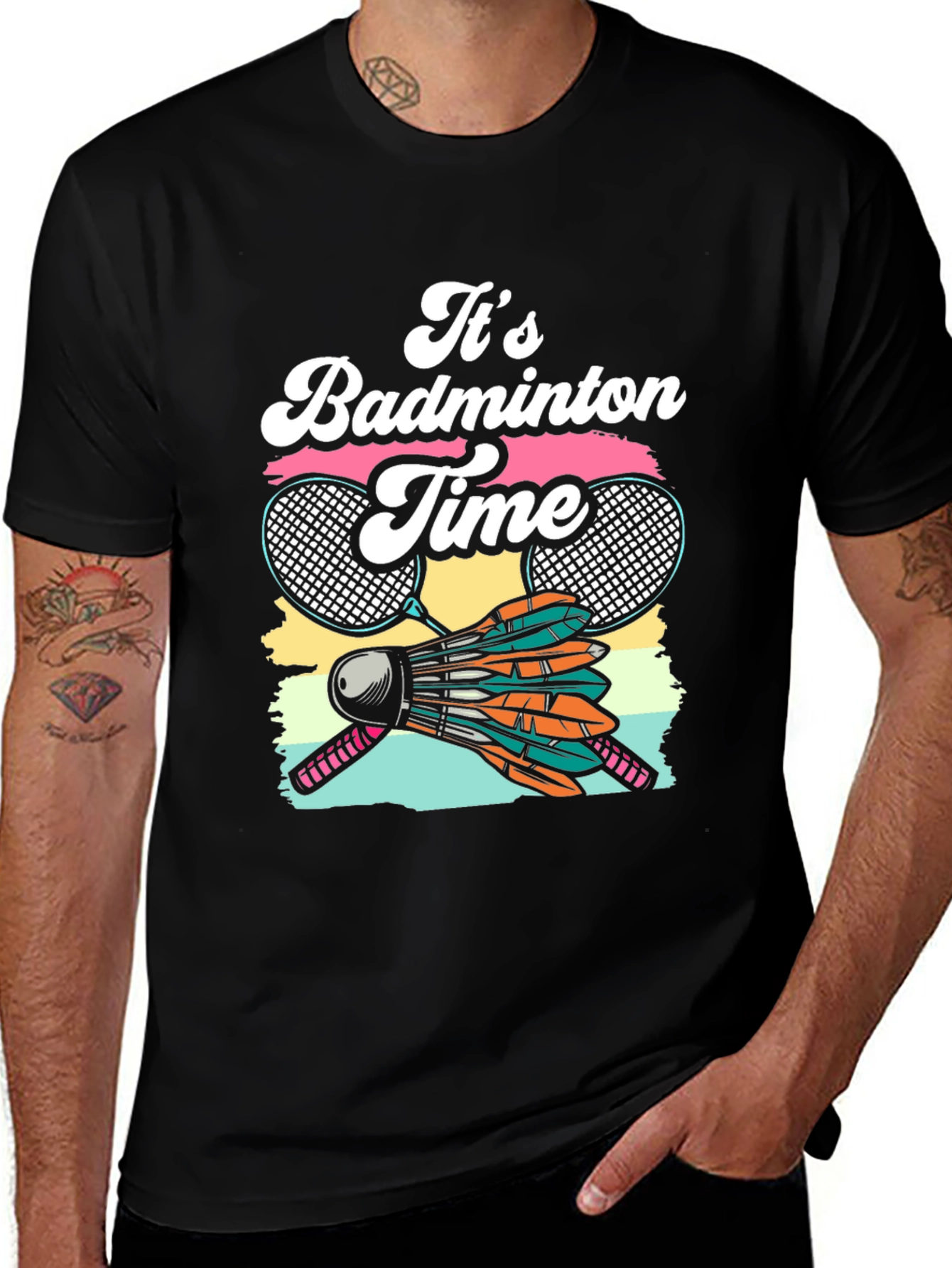 Its Badminton Time Graphic T-Shirt