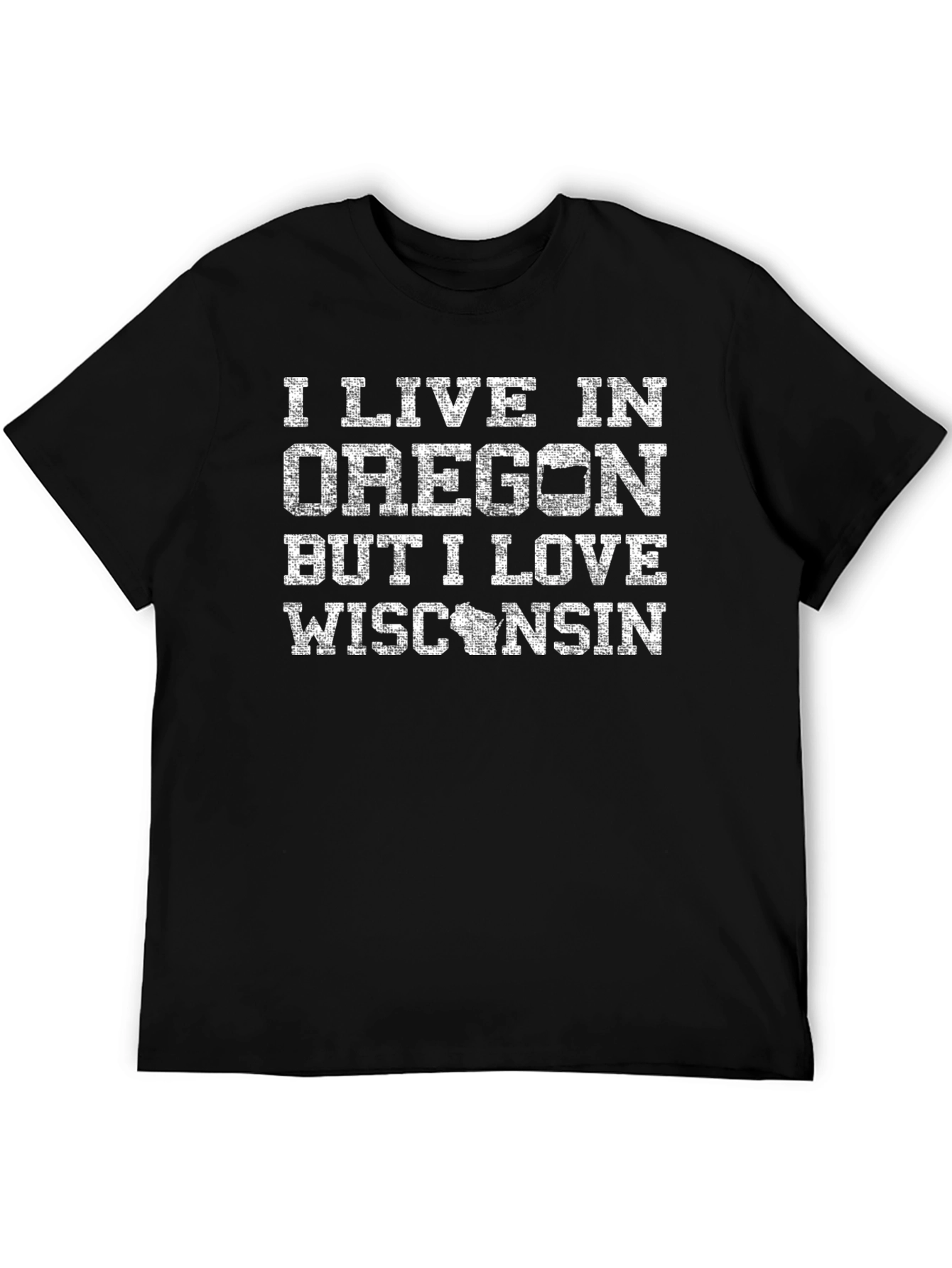 Oregon Wisconsin Novelty Graphic T-Shirt