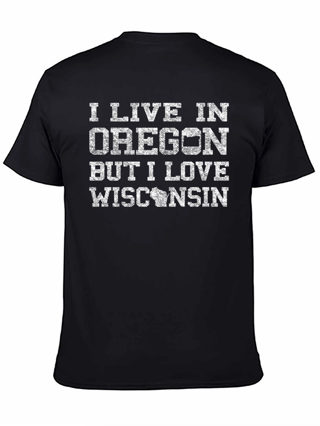 Oregon Wisconsin Novelty Graphic T-Shirt