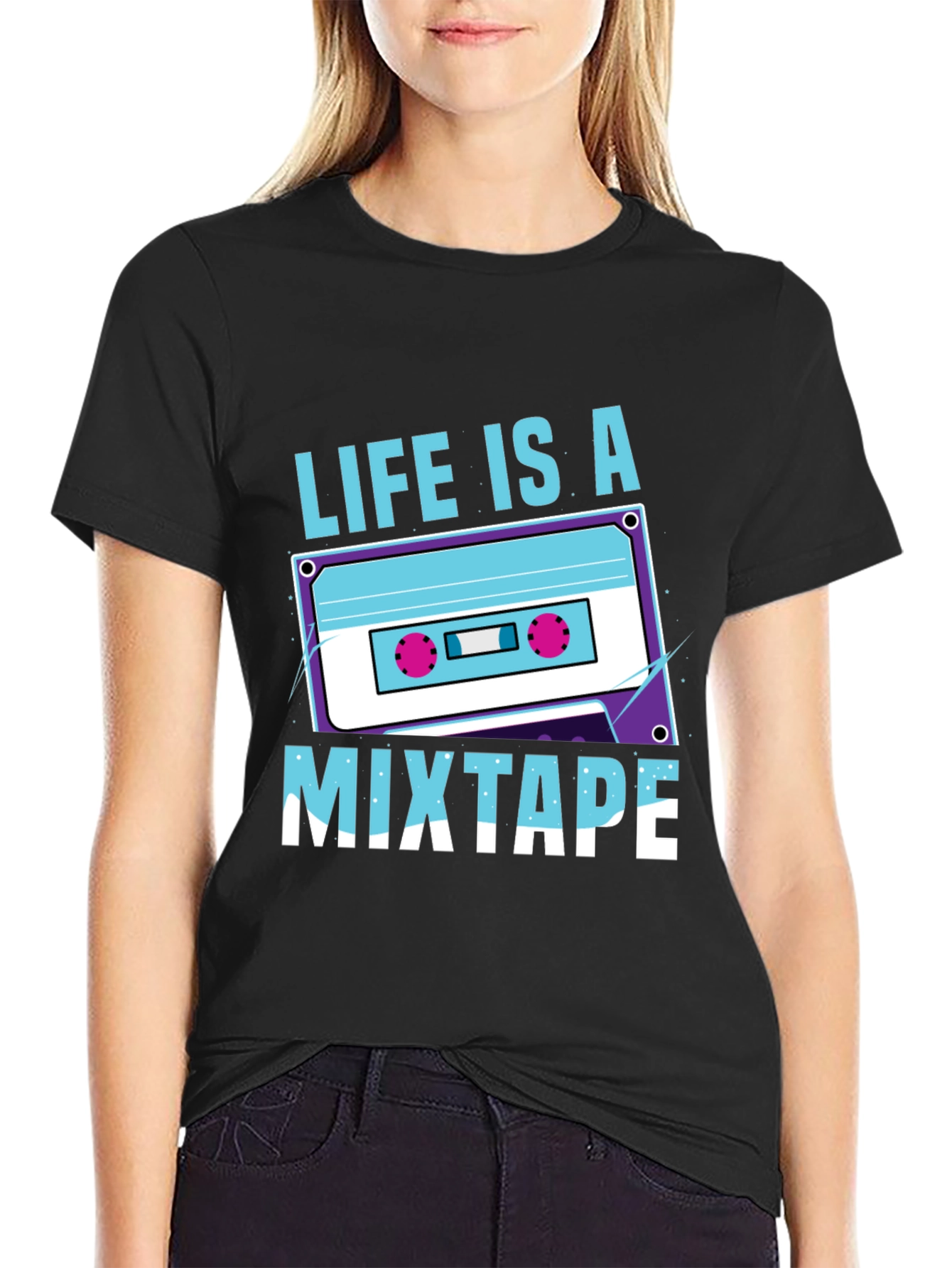 Life Is A Mixtape Graphic Tee - Retro Style