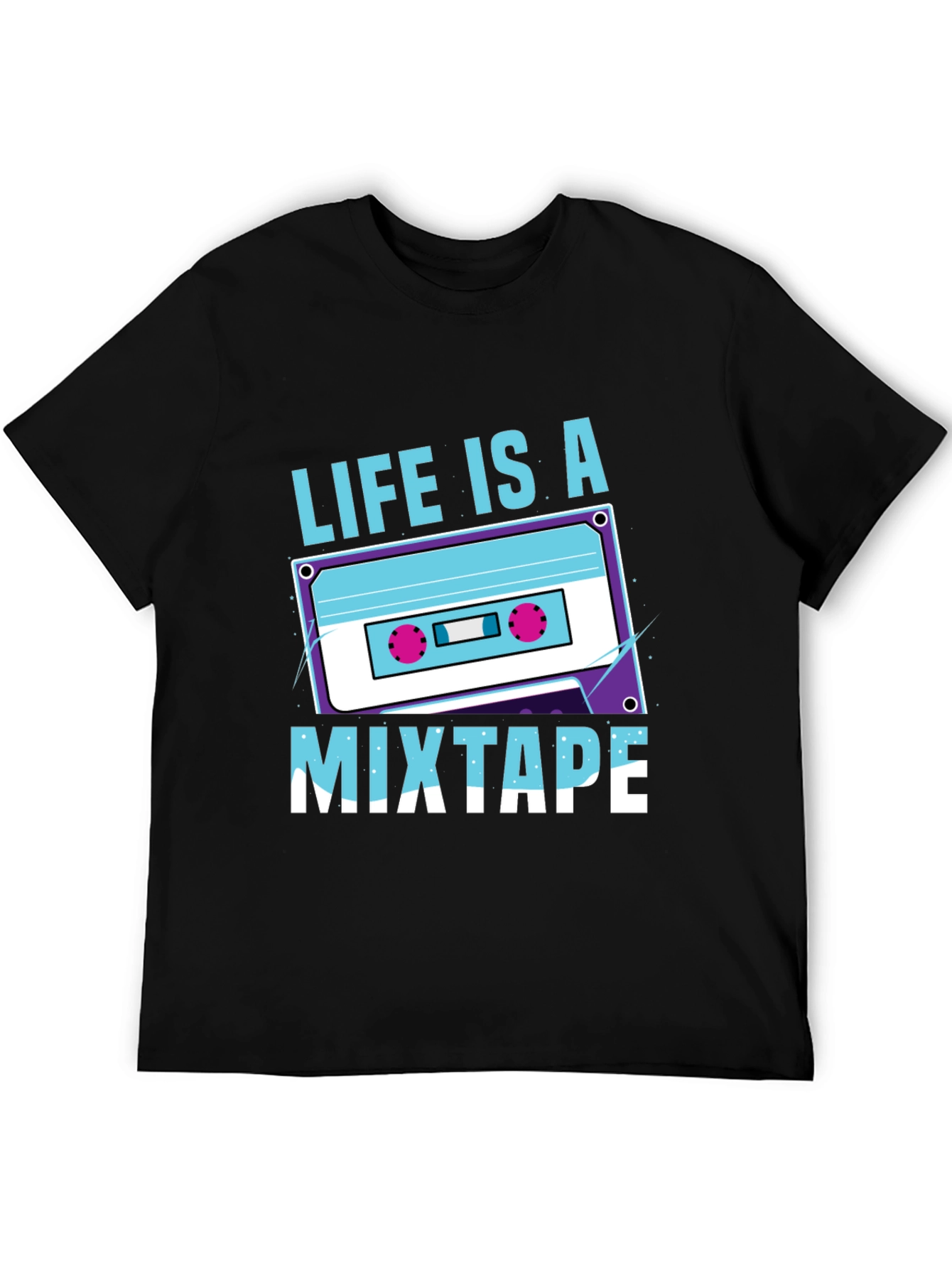 Life Is A Mixtape Graphic Tee - Retro Style