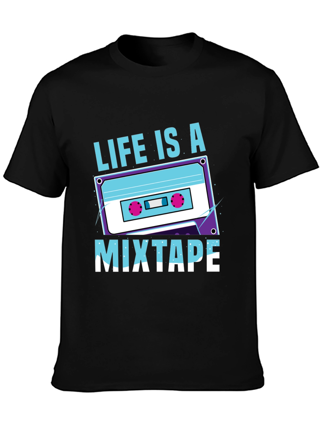 Life Is A Mixtape Graphic Tee - Retro Style