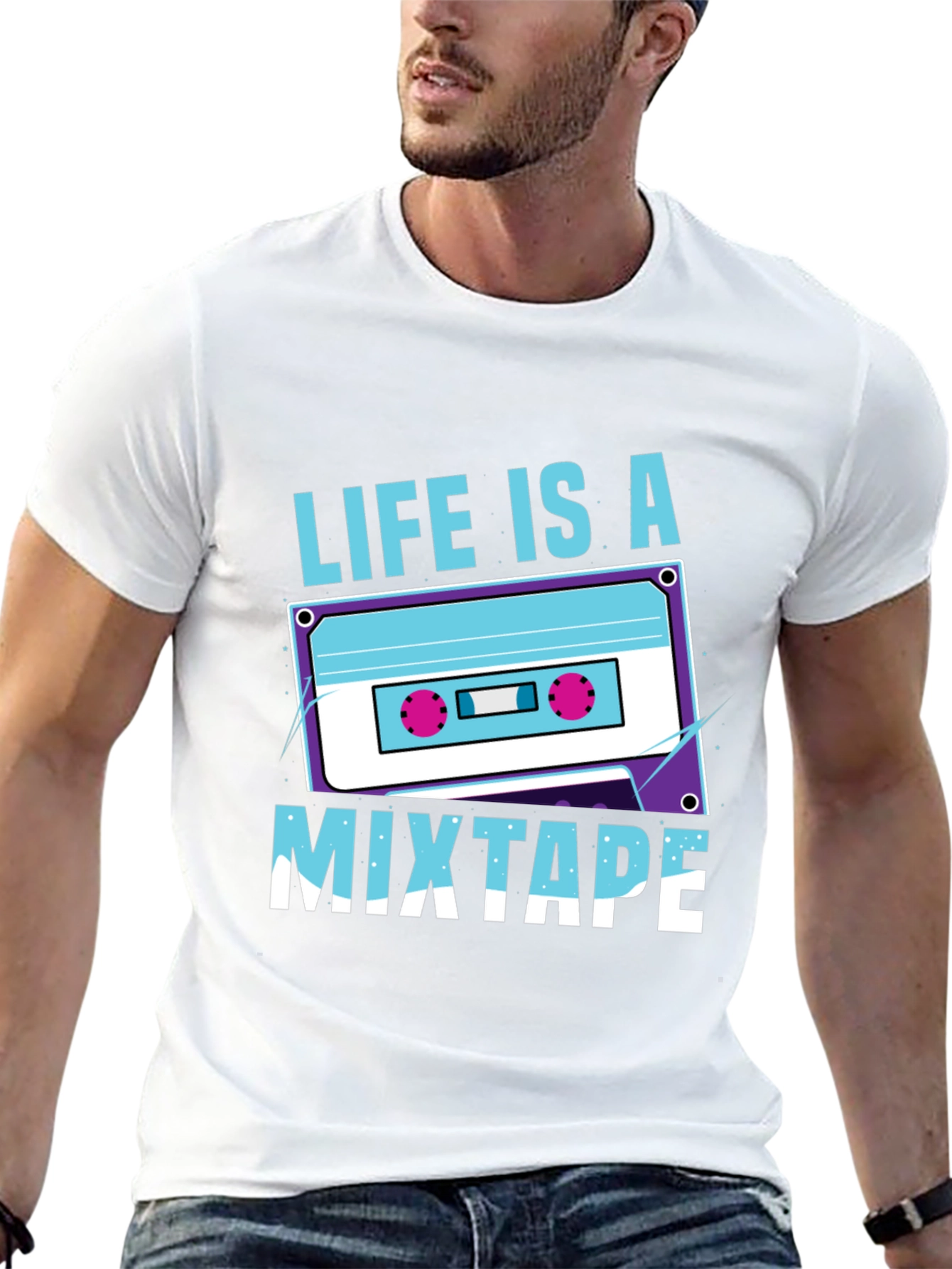 Life Is A Mixtape Graphic Tee - Retro Style