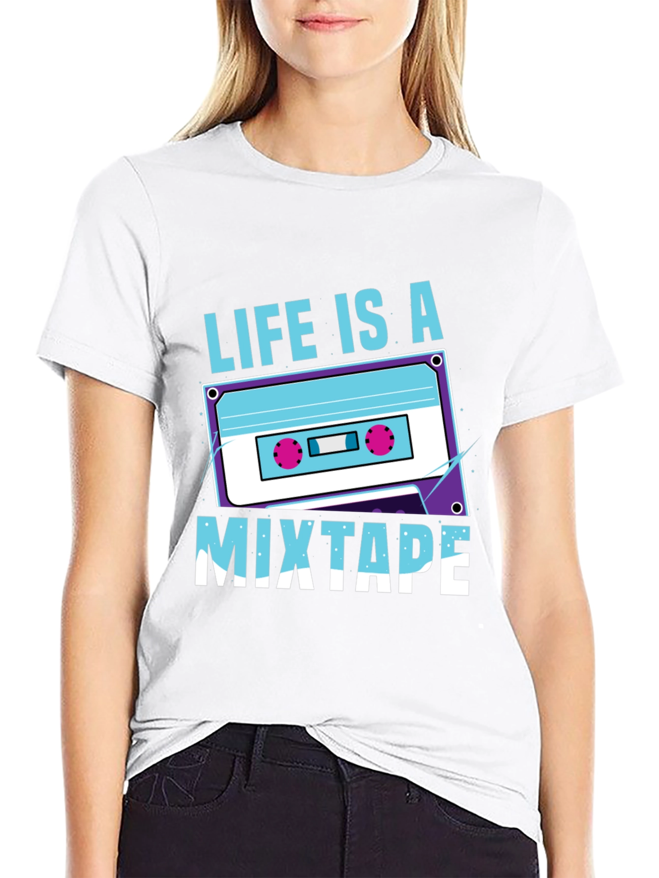 Life Is A Mixtape Graphic Tee - Retro Style