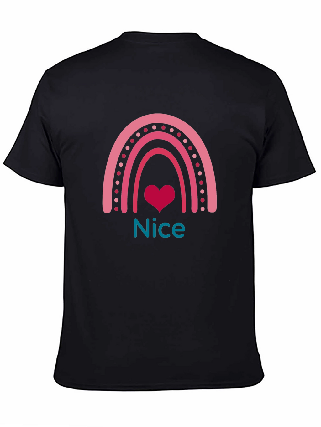 Nice Rainbow Heart Graphic T-Shirt